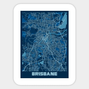 Brisbane - Australia Peace City Map Sticker